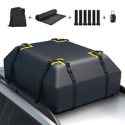 Bolsa de Tejadilho Impermeável 400/600 L para Carro com Ganchos e Correias Reforçadas - Preto