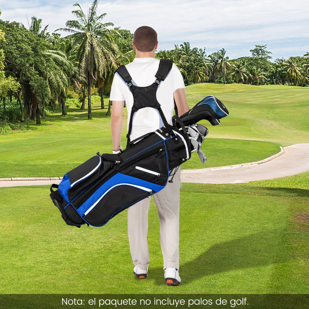 Bolsa para Palos de Golfe – 14 Divisores – Azul – Tecido