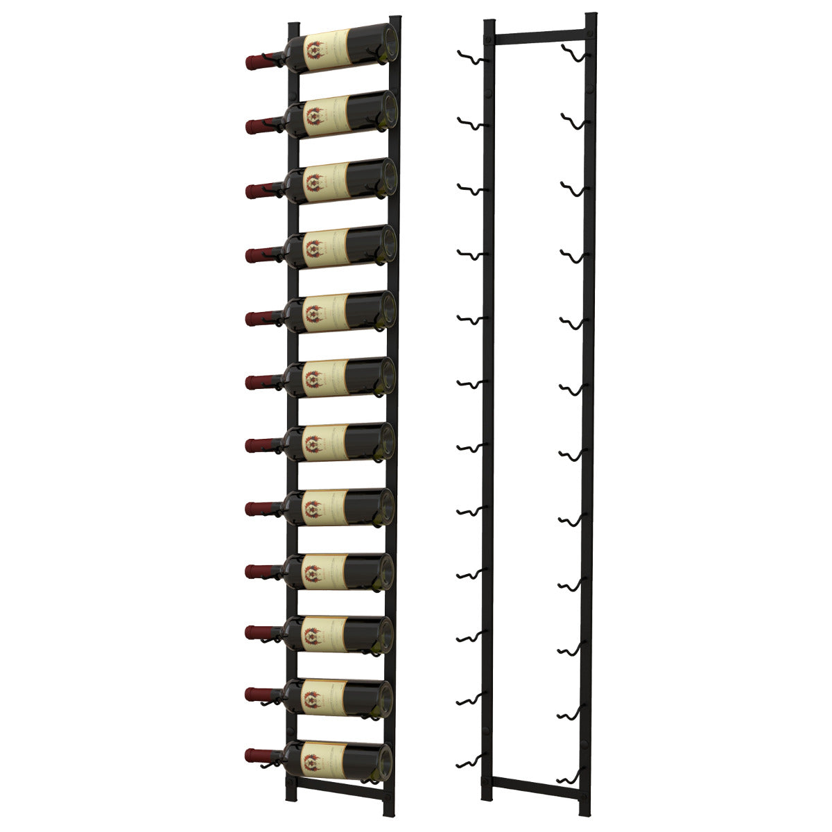 Suporte de Parede para 12 Garrafas de Vinho em Metal Inoxidável para Cozinha Sala de Jantar Bar
