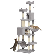 Arranhador para Gatos Grande Cinza Claro - Medidas 60x50x206 cm