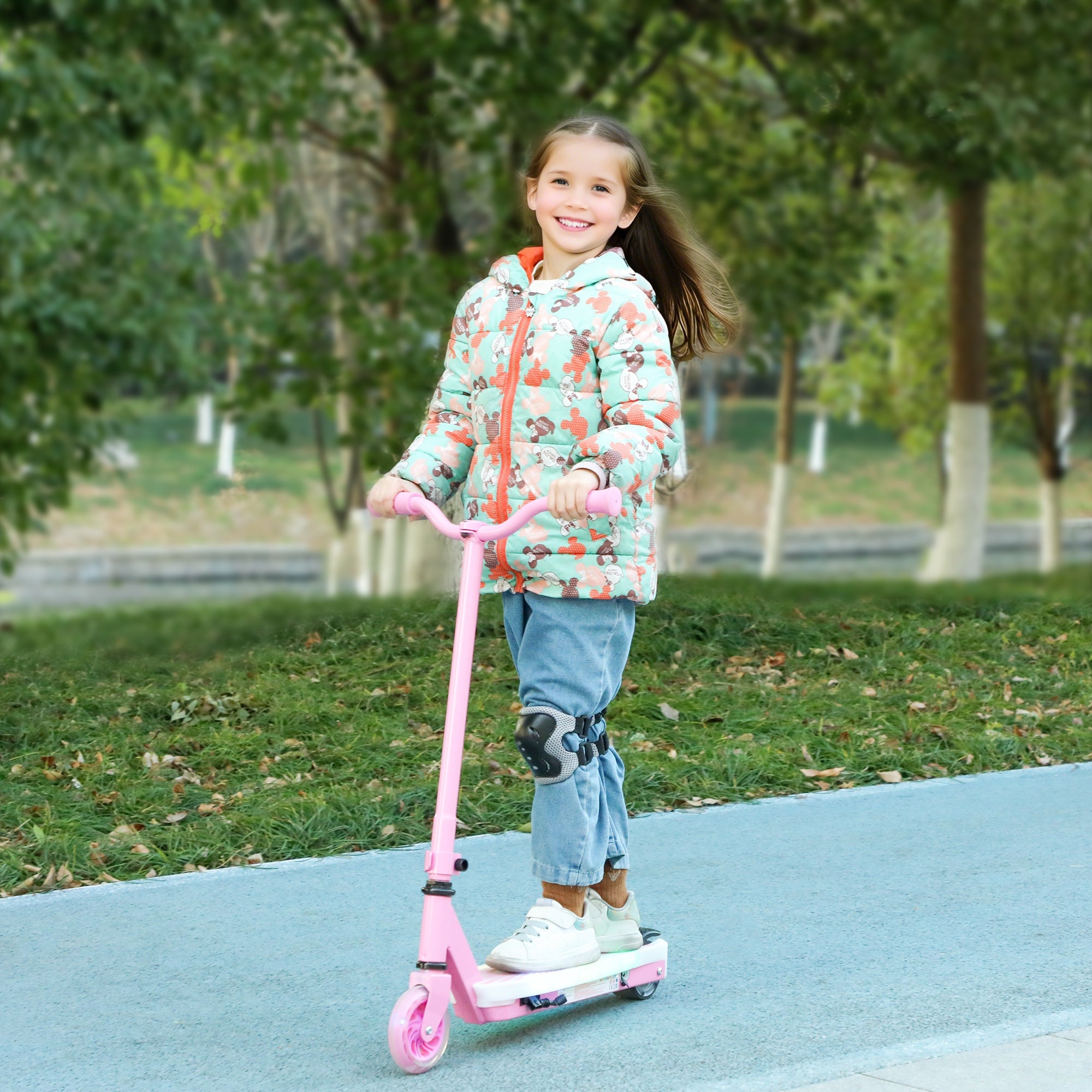 Trotinete Elétrica para Crianças 4-7 Anos - Rosa (68x46x83 cm)