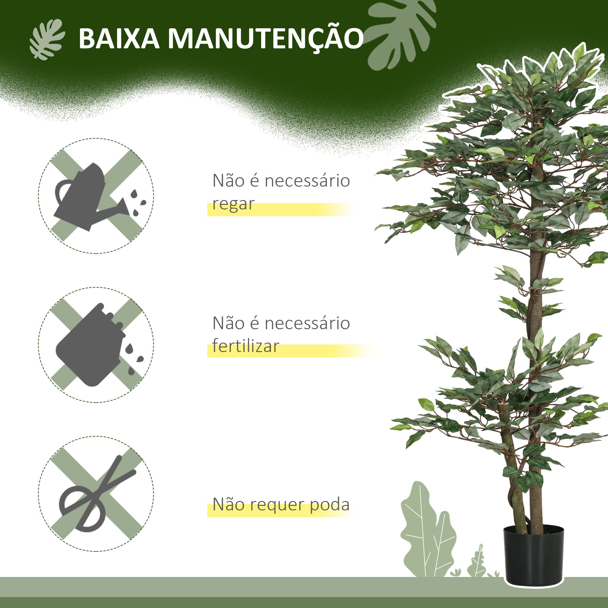 Planta Artificial Ficus 150 cm Verde