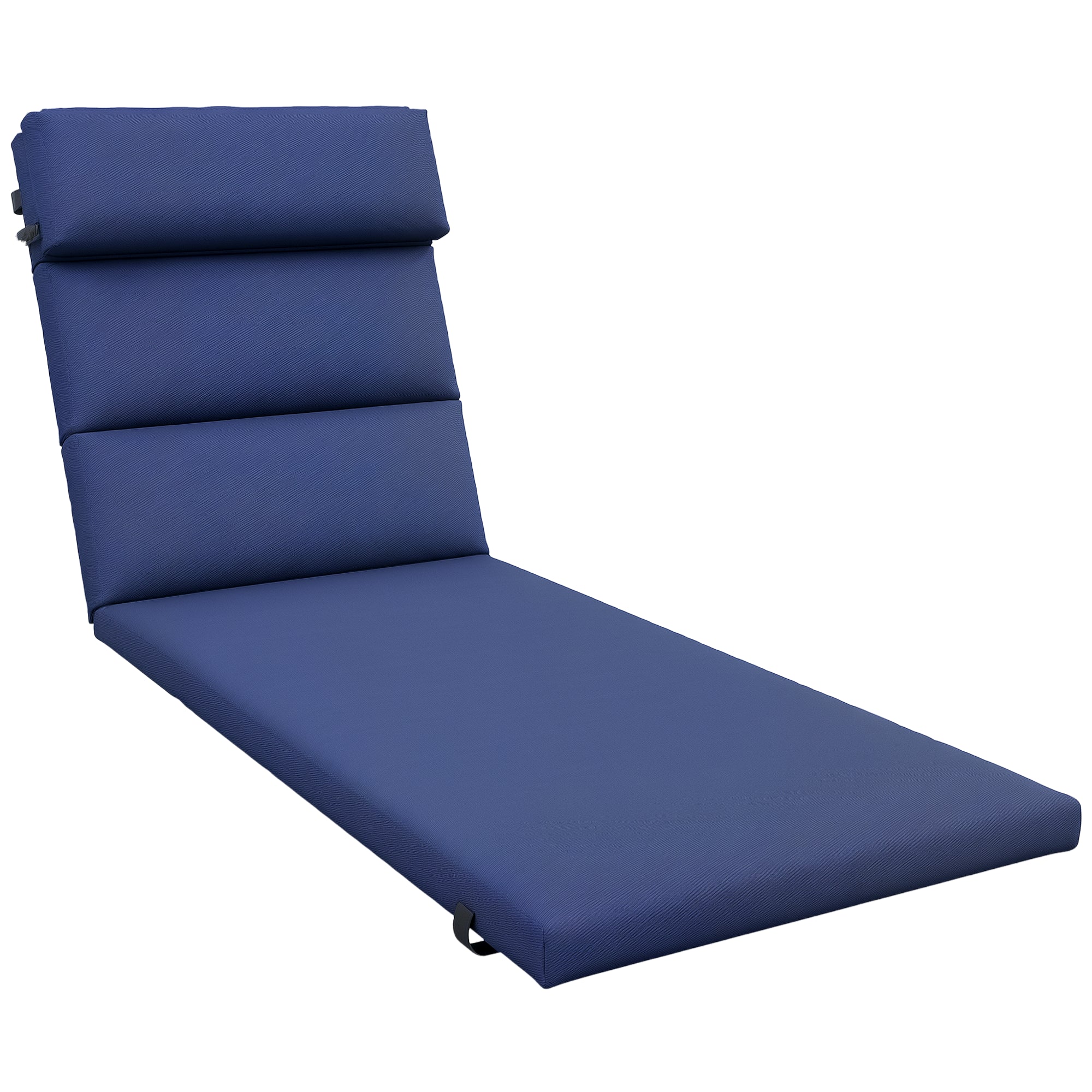 Almofada para Espreguiçadeira 196x63x6 cm em Azul