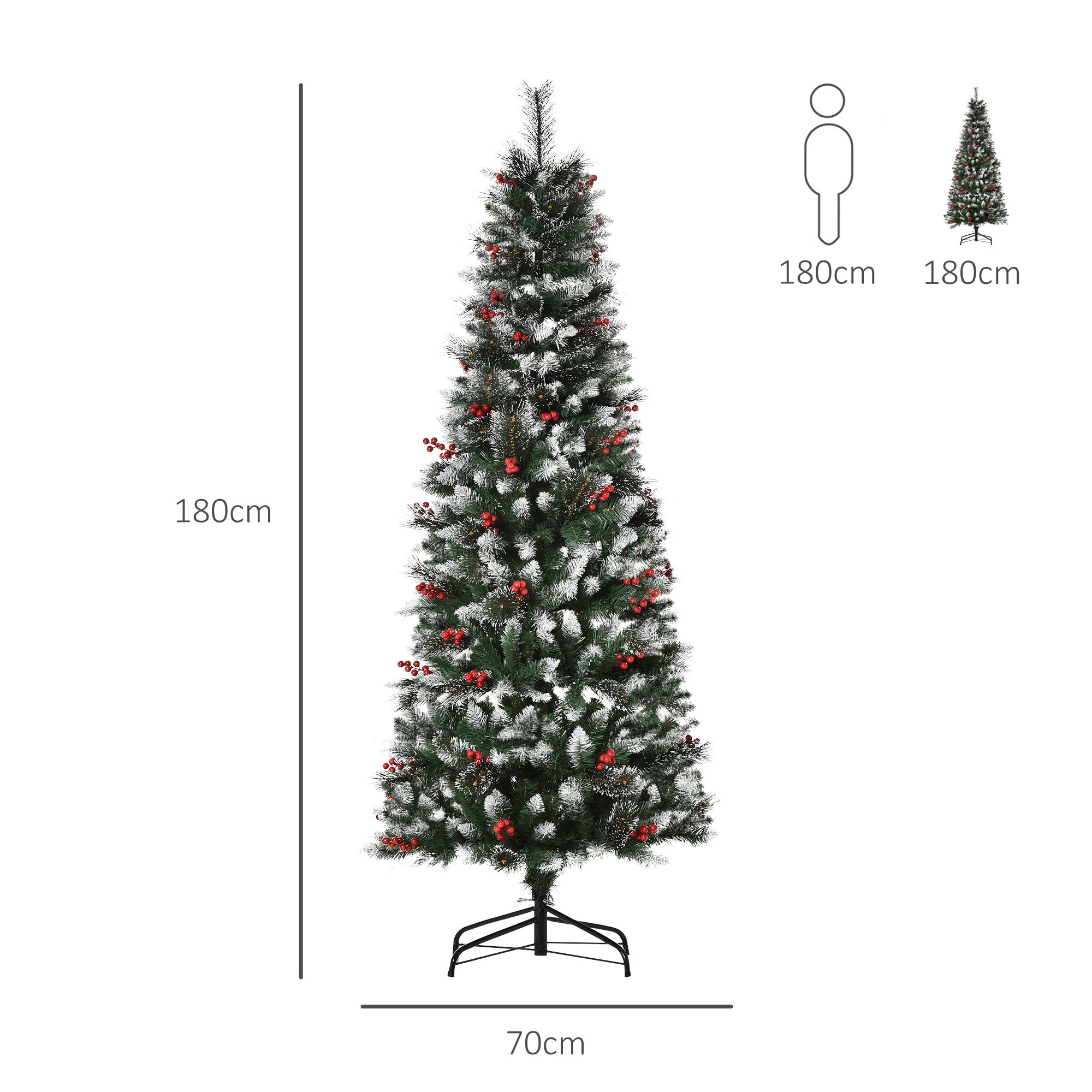 Árvore de Natal Artificial – 180cm – Verde – PVC