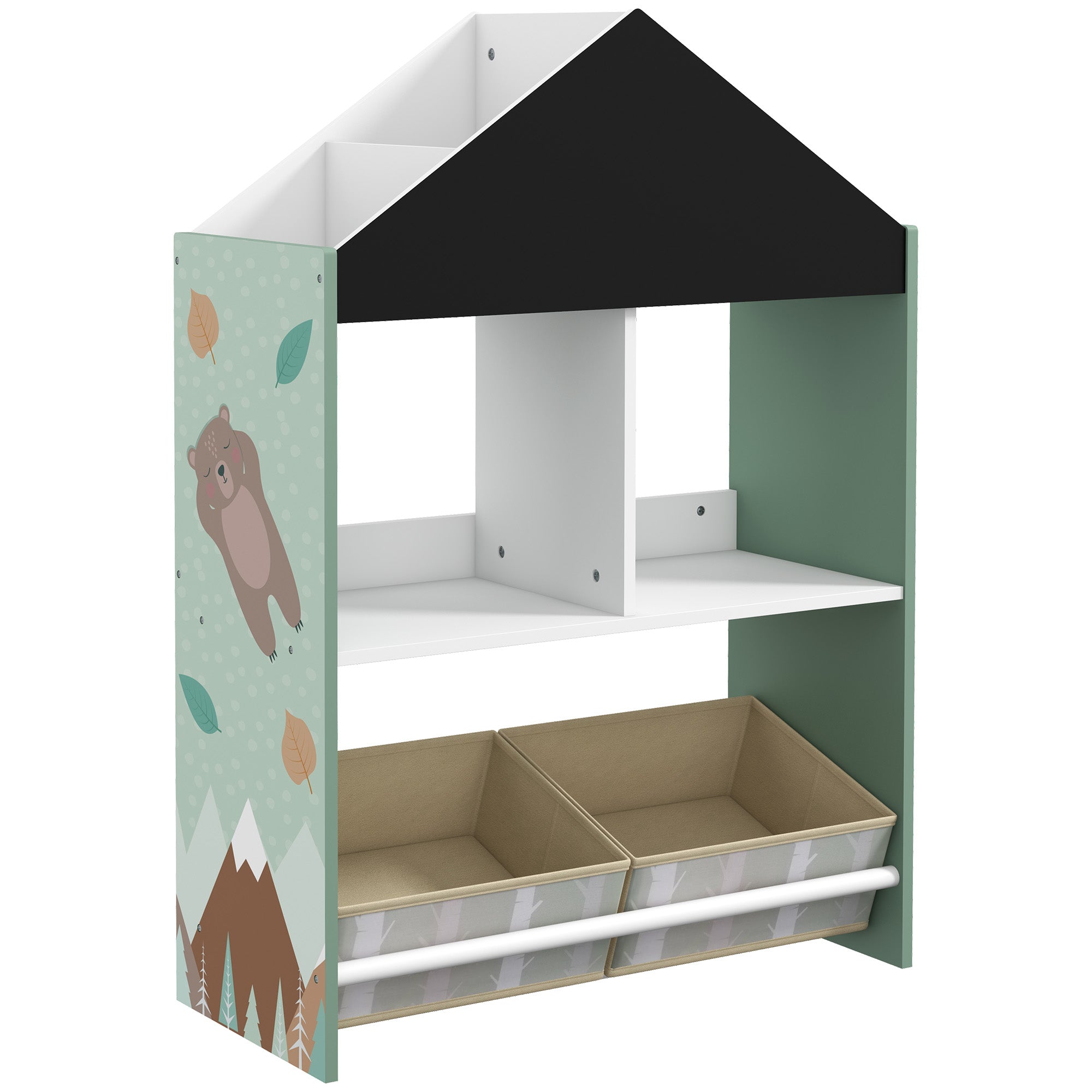 Estante Organizadora Infantil 62,4x26,5x90 cm Verde