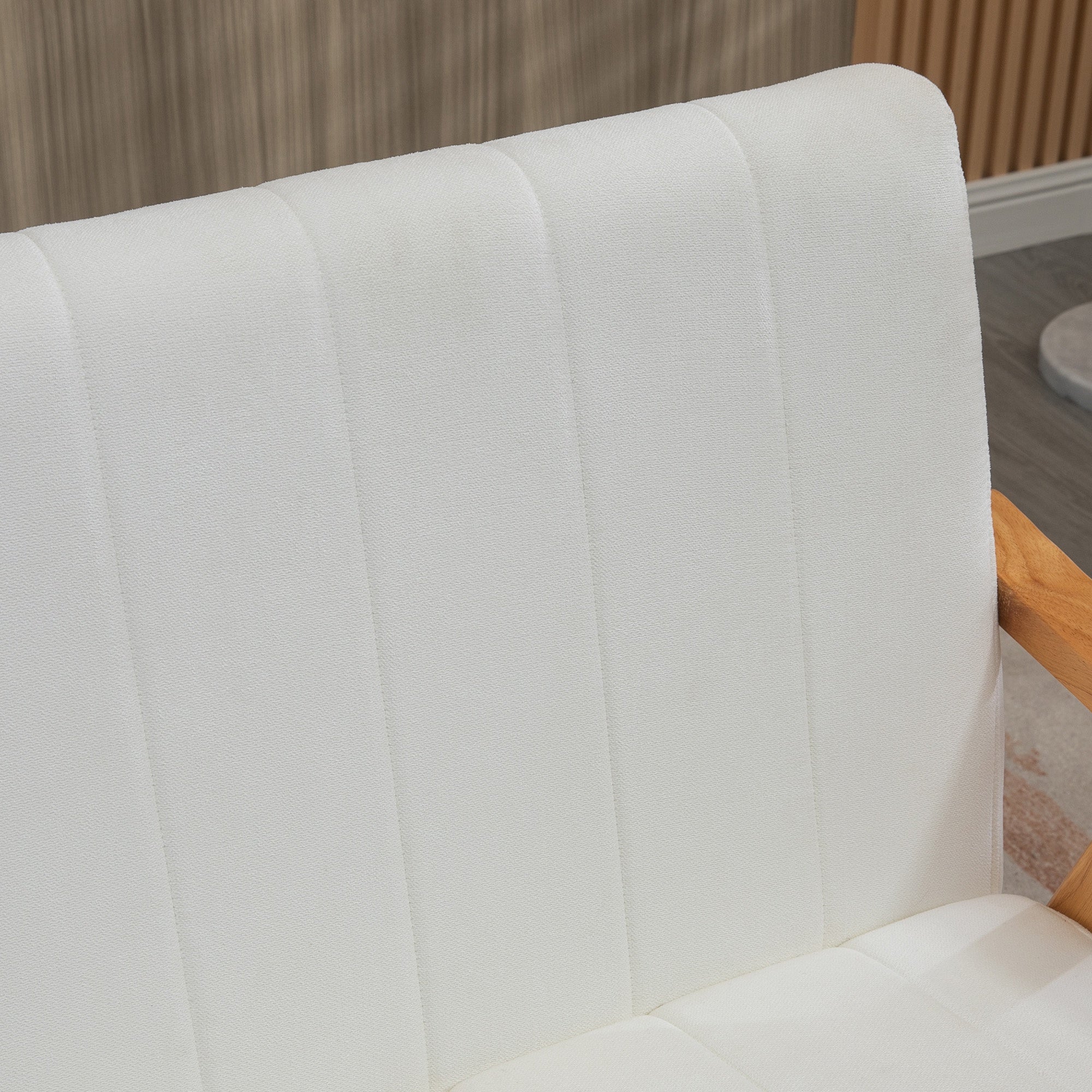 Sofá de 2 Lugares 126x74x82 cm - Cor Creme Branco