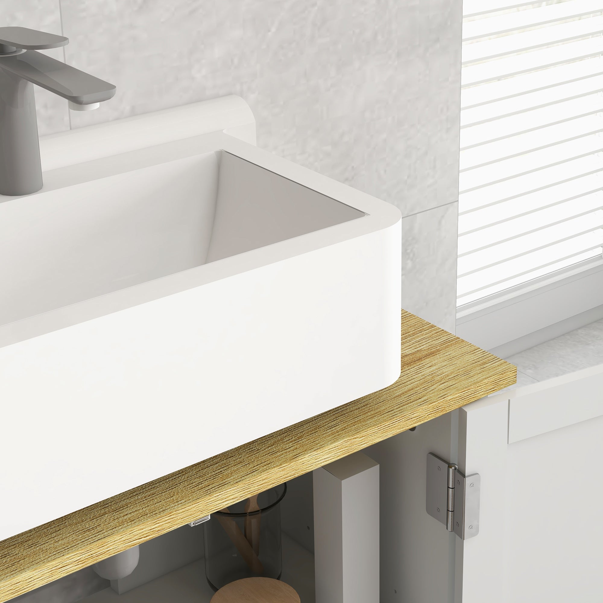 Móvel para Lavatório Branco 60x30x60 cm - Organização e Elegância para a sua Casa de Banho