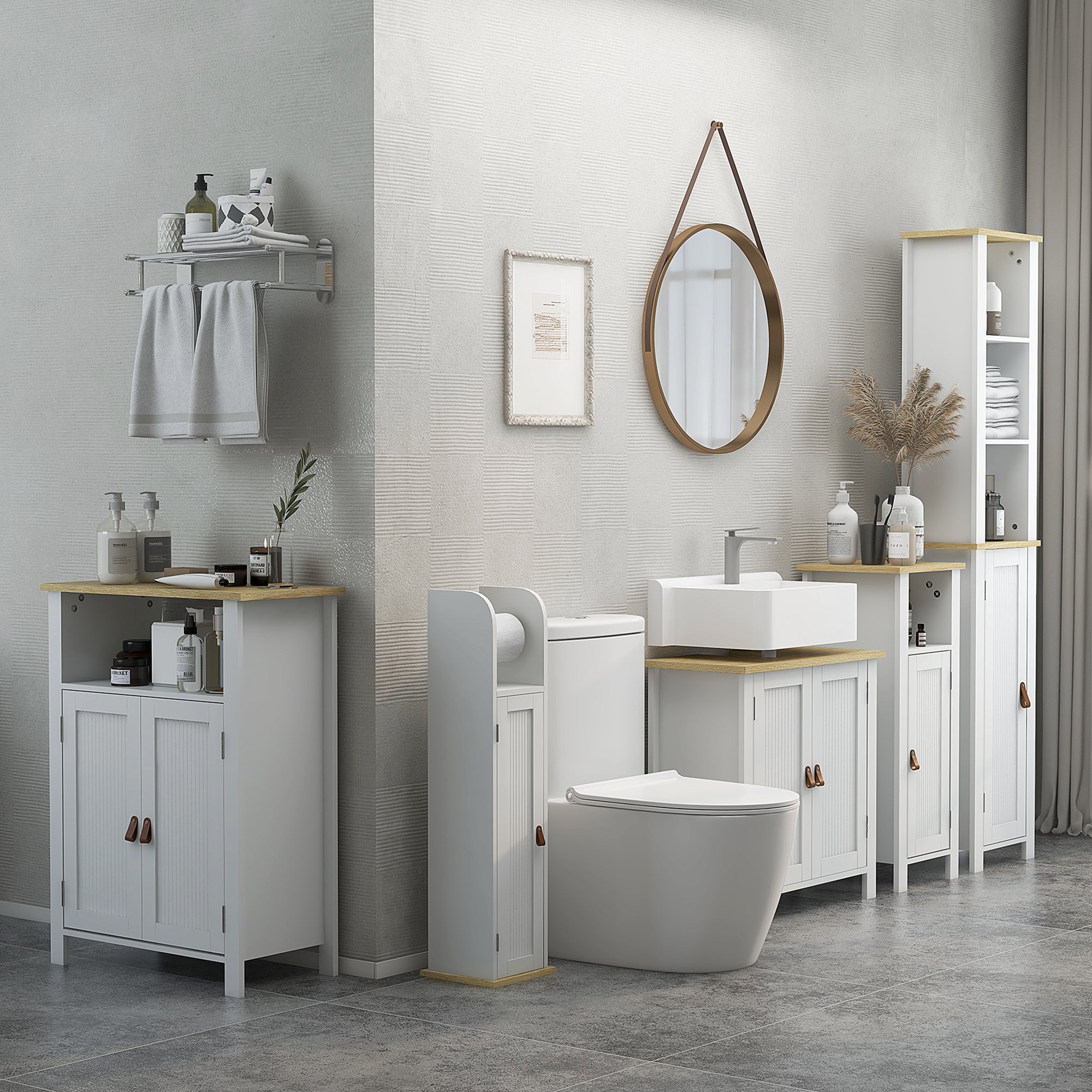 Móvel para Lavatório Branco 60x30x60 cm - Organização e Elegância para a sua Casa de Banho