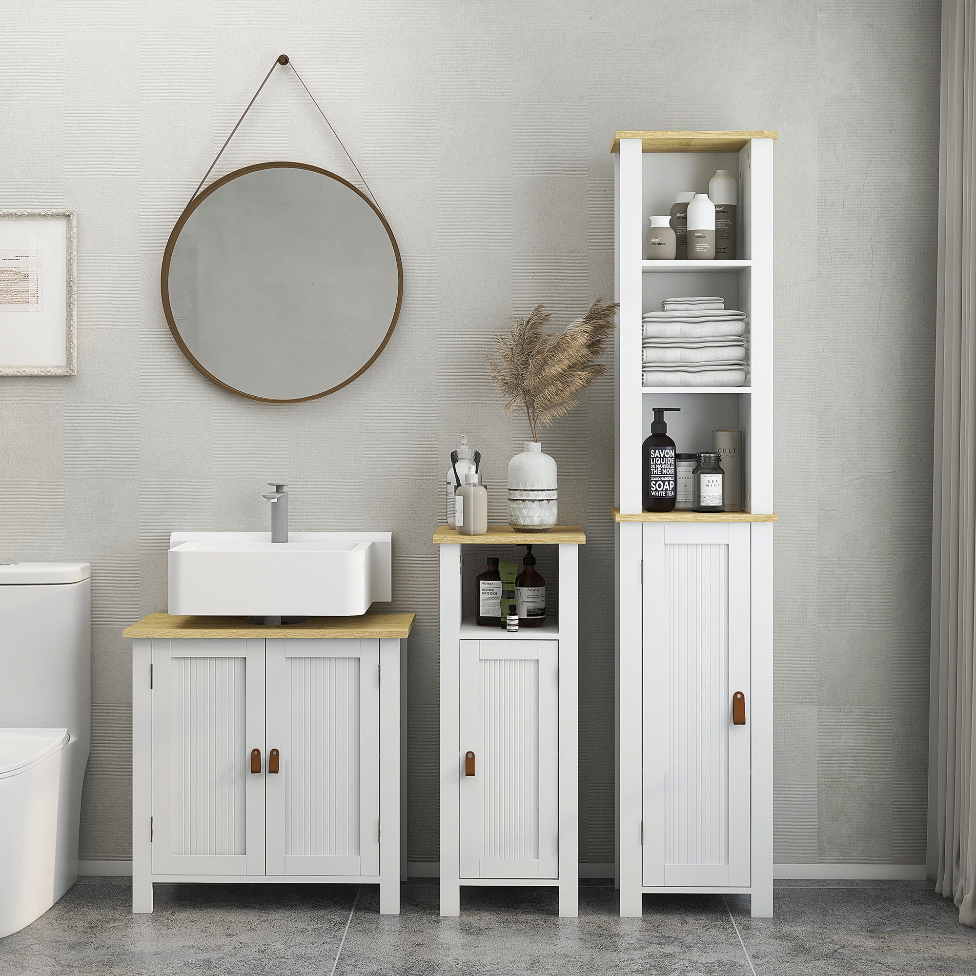 Móvel para Lavatório Branco 60x30x60 cm - Organização e Elegância para a sua Casa de Banho