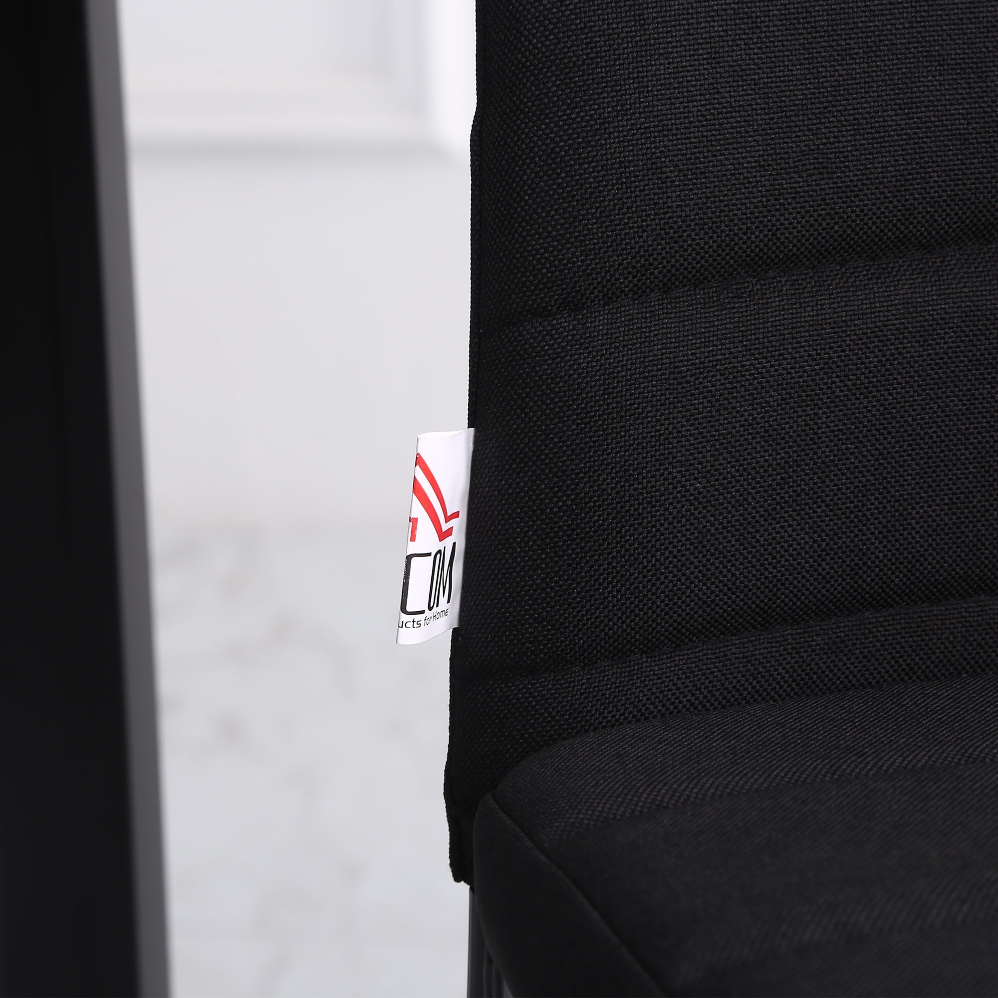 Conjunto de 4 Cadeiras Estofadas – 41x50x97 cm – Preto – Linho sintético