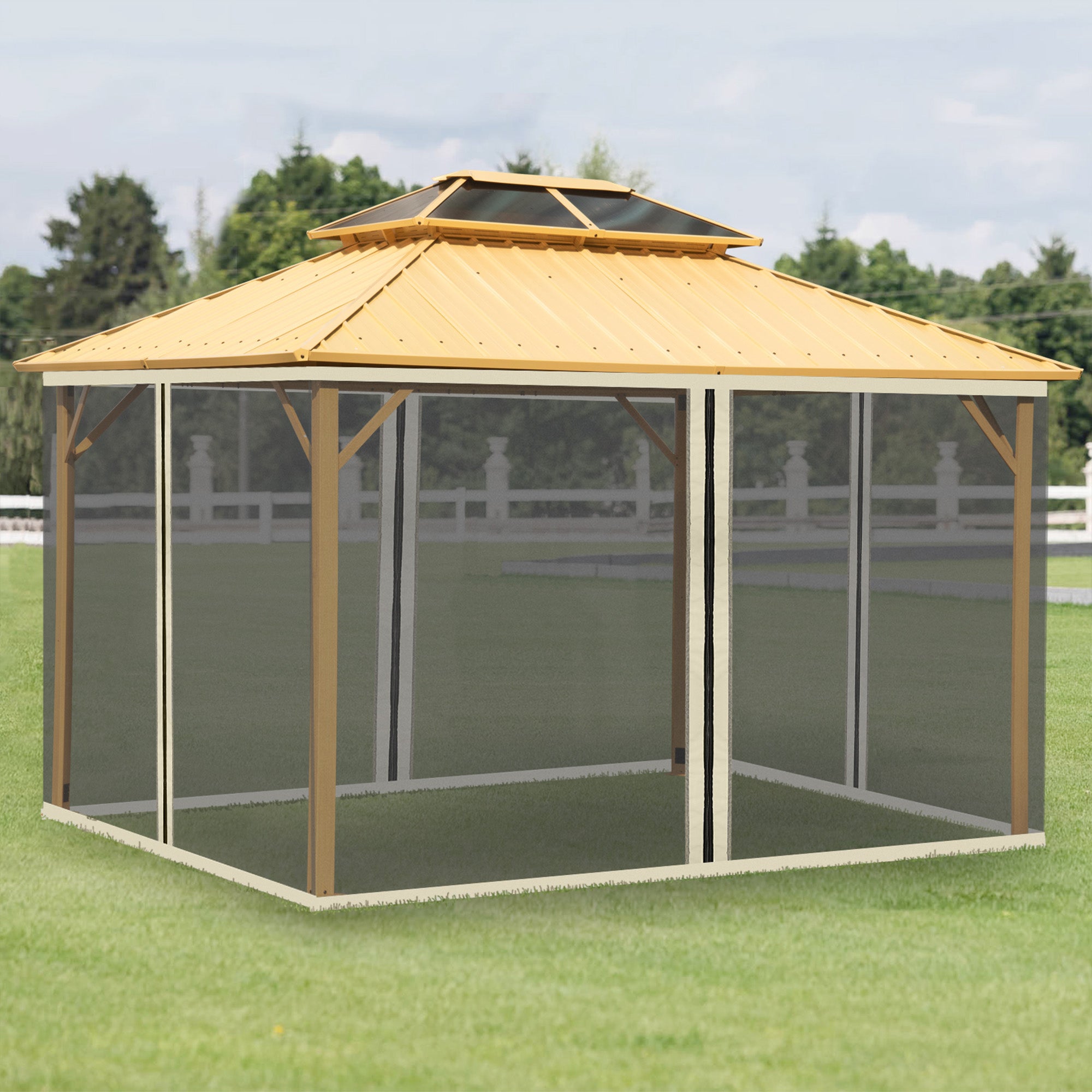 Rede Mosquiteira para Gazebo - 352x207 cm - Cor Preto