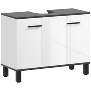 Móvel para Lavatório Branco 80x34x60 cm - Organização Inteligente para Casa de Banho