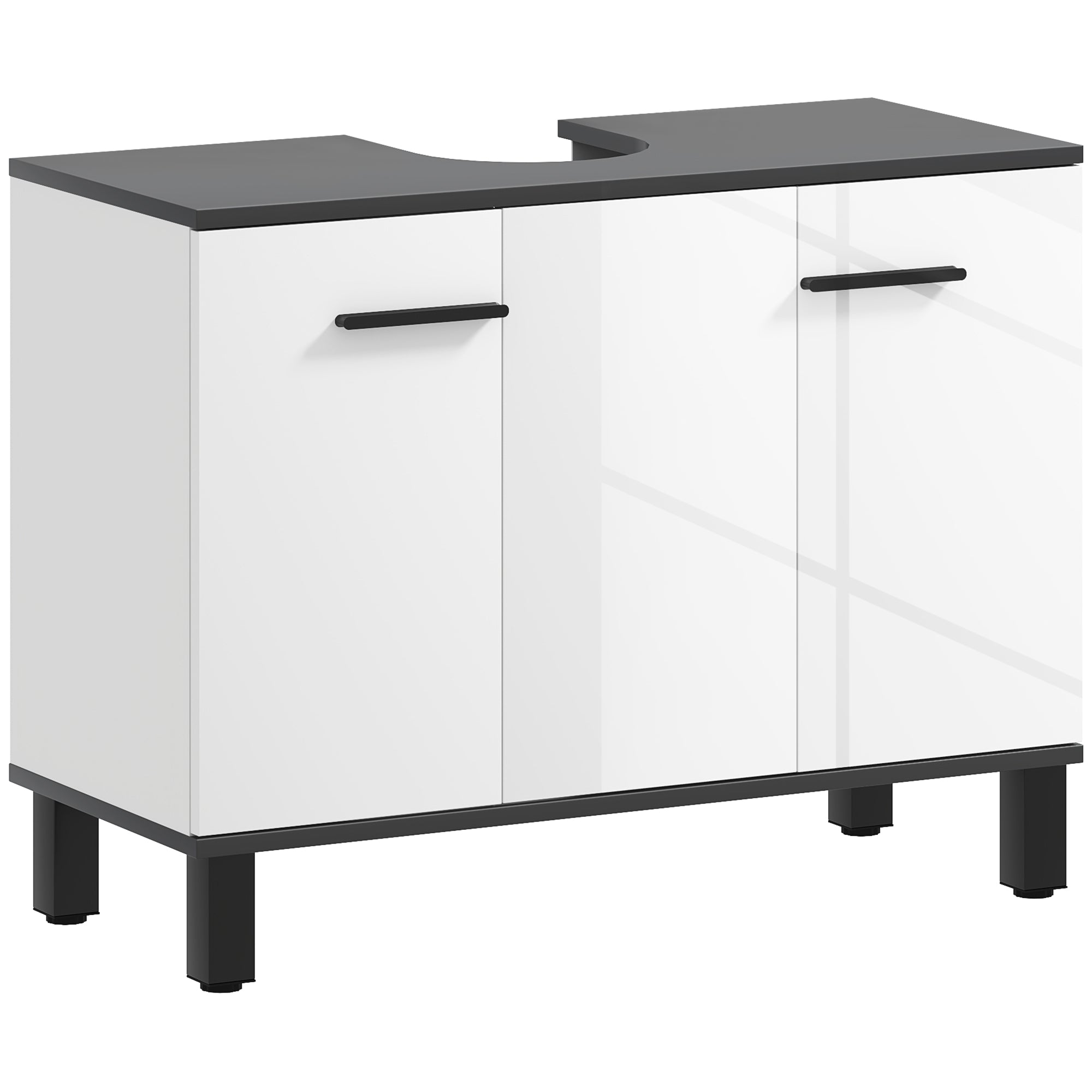 Móvel para Lavatório Branco 80x34x60 cm - Organização Inteligente para Casa de Banho