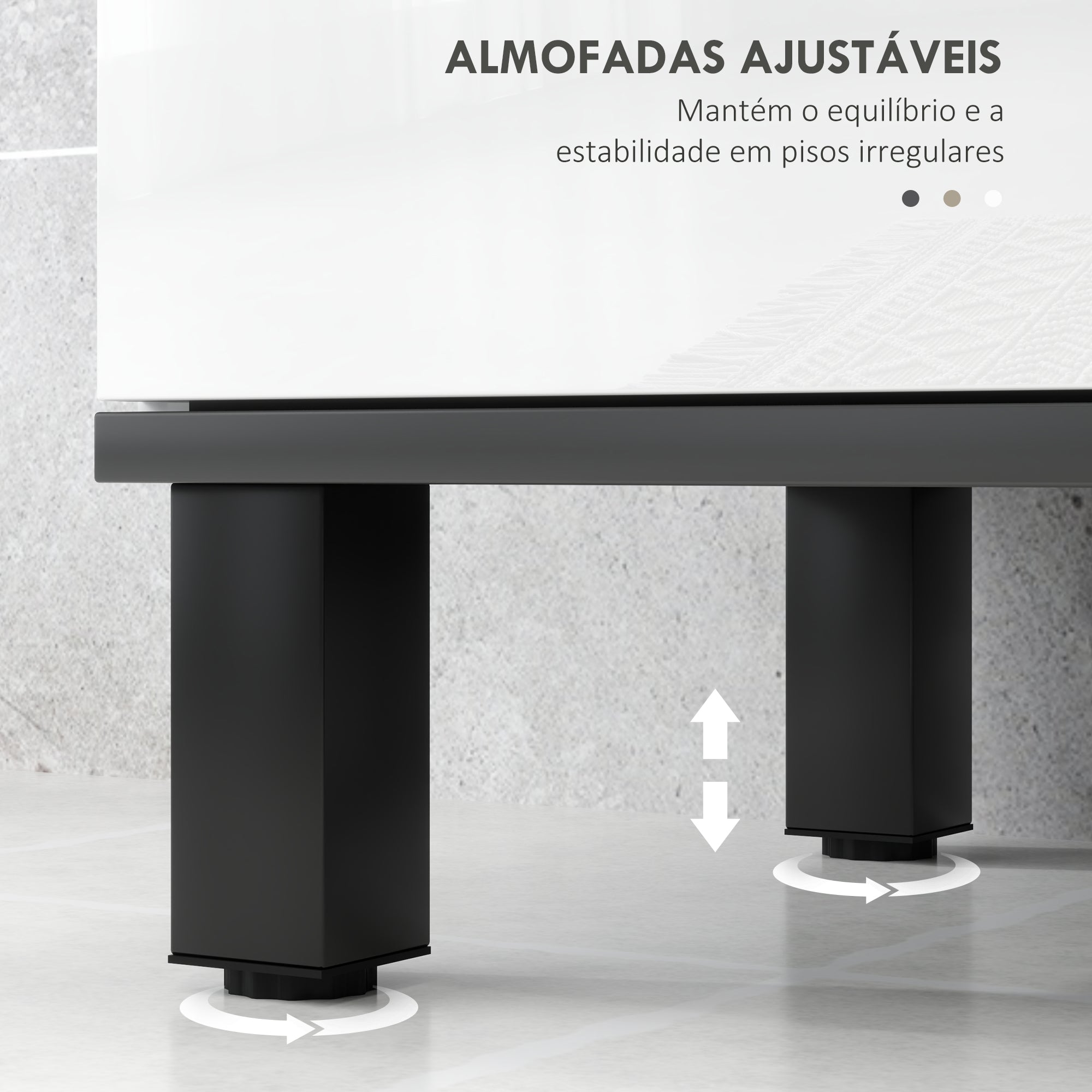 Móvel para Lavatório Branco 80x34x60 cm - Organização Inteligente para Casa de Banho