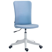 Cadeira de Escritório Azul 53x43x85-93 cm | Estofada em Linho Sintético