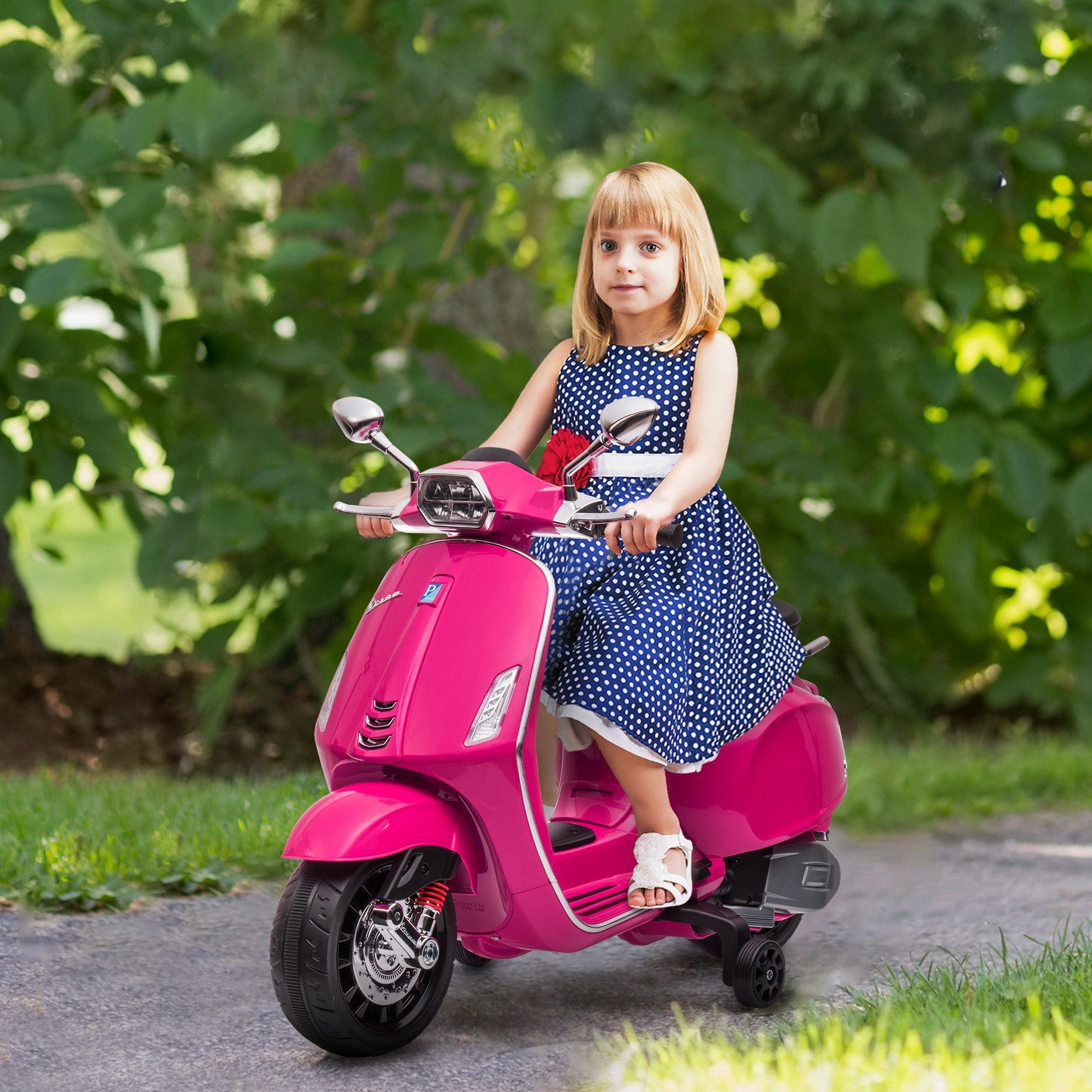 Moto Elétrica para Crianças de 3-6 Anos 107x47x73 cm Rosa