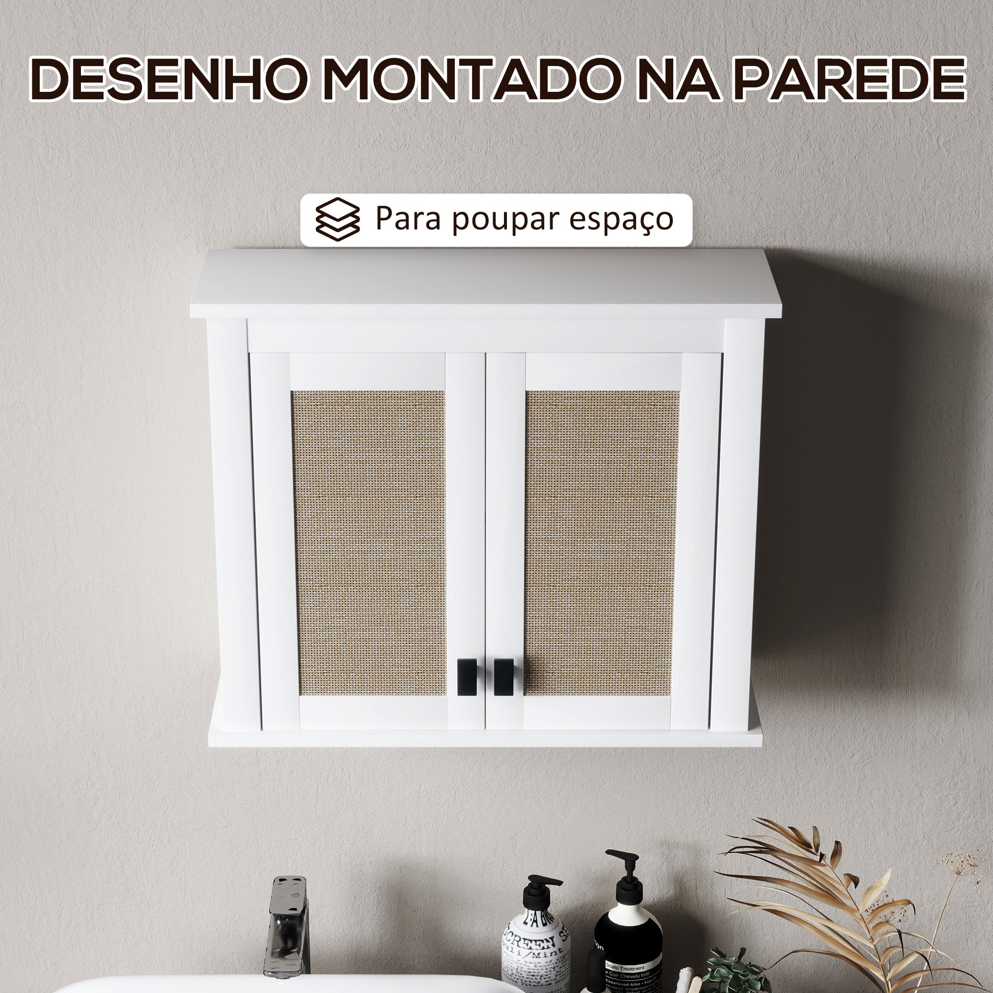 Armário de Parede para Casa de Banho Branco 60x19,5x49,4 cm