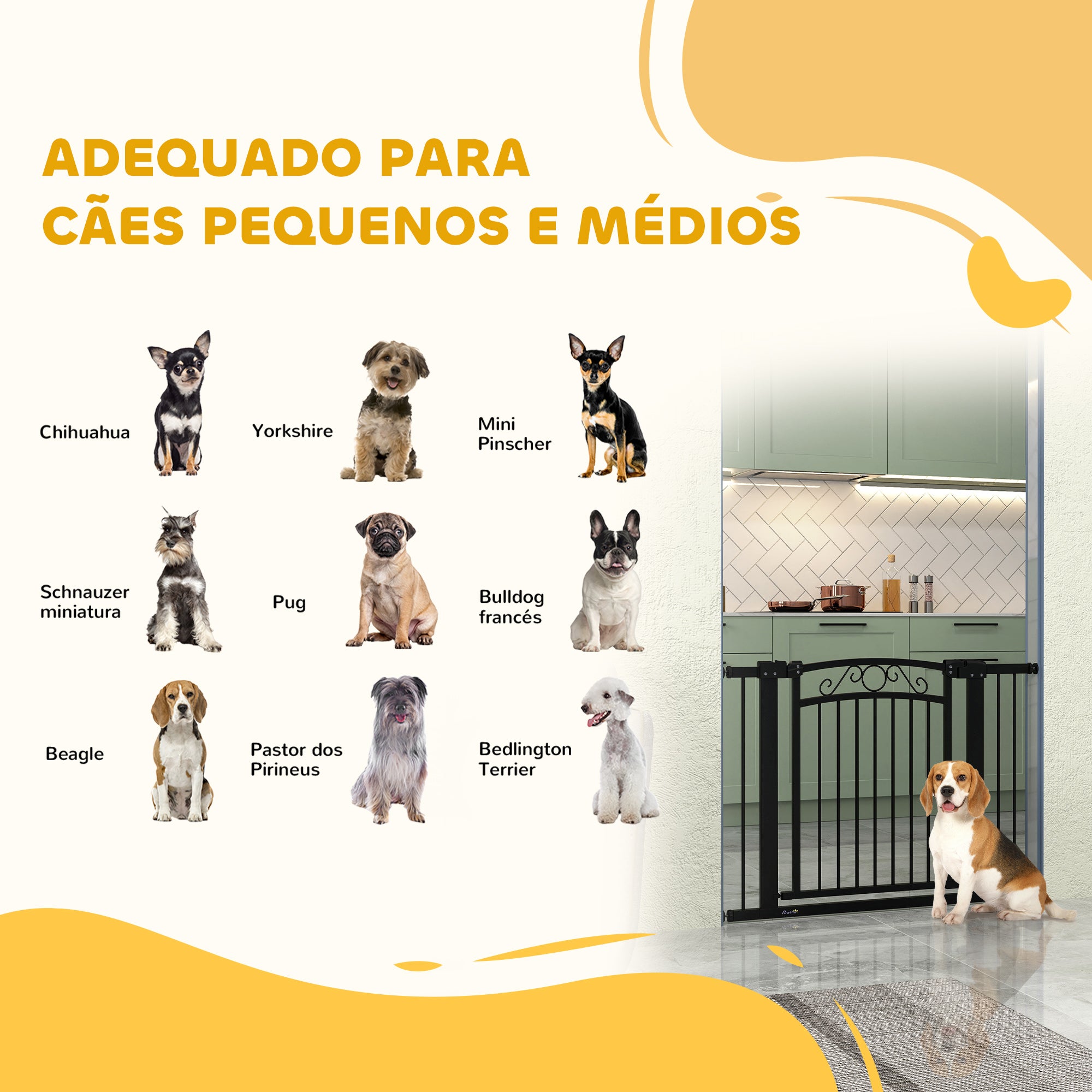 Barreira de Segurança Extensível 76-102 cm Preto