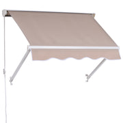Toldo de Porta ou Janela Braços Dobráveis 120x70cm Bege