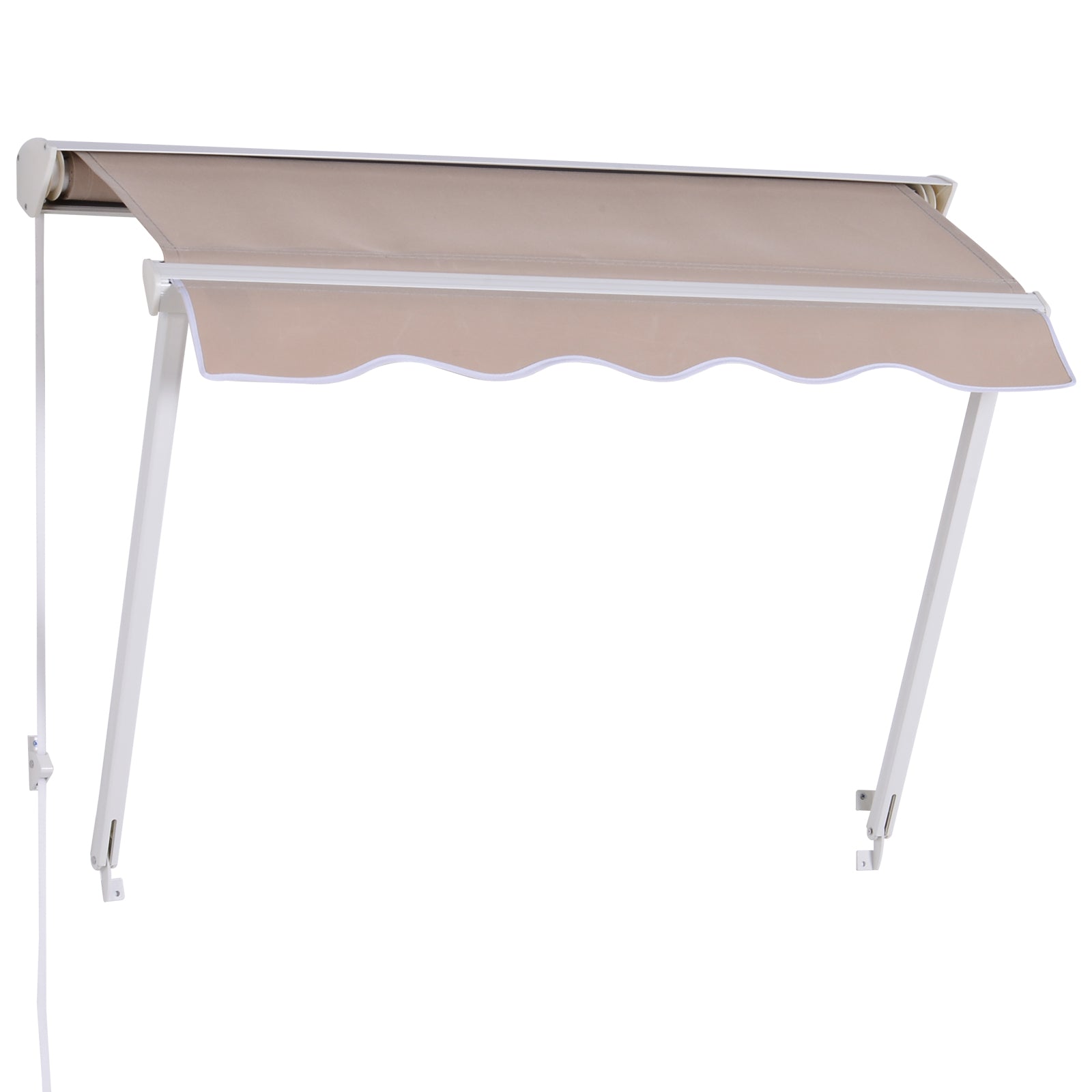 Toldo de Porta ou Janela Braços Dobráveis 120x70cm Bege