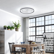 Ventoinha de Teto com Luz LED Ø48x13 cm Branco