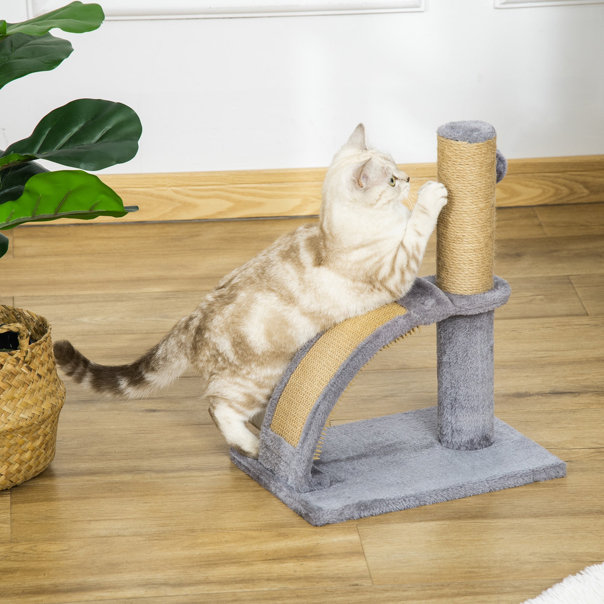 Arranhador para Gatos Altura 43 cm Cinzento