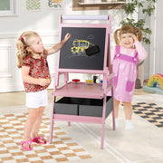 Cavalete de Arte 3 em 1 – 54 x 46 x 101,5 cm – Rosa – MDF