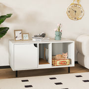 Caixa de Areia para Gatos – 100 x 52 x 55 cm – Branco – Metal