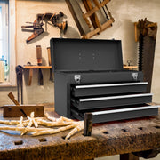 Caixa de Ferramentas de Metal – 52 x 21 x 30 cm – Preto