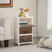 Sapateira Vertical Dobrável de 3 Níveis – 40 x 27,5 x 64 cm – Branco – PP