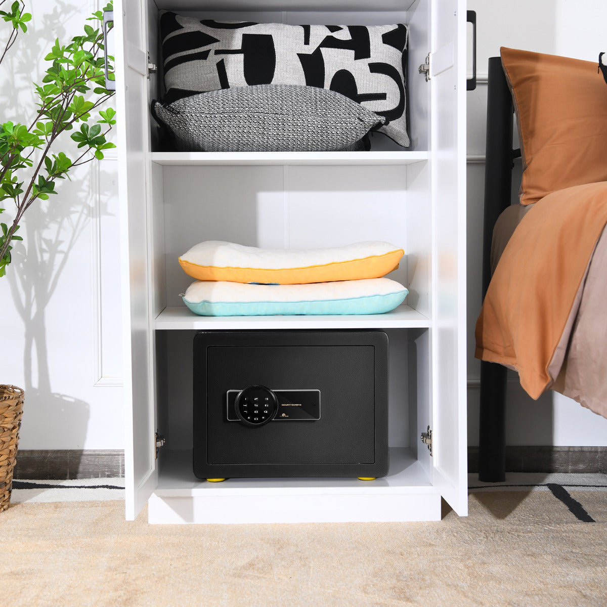 Cofre Eletrónico de Segurança – 40 x 30 x 31 cm – Preto – Aço Estrutural de Carbono