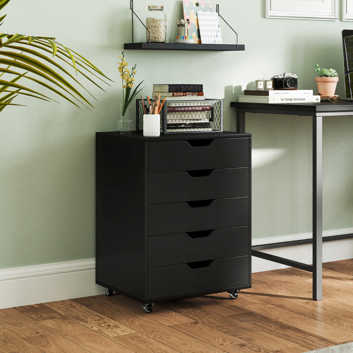 Organizador de 5 Gavetas com Rodas - Ideal para Casa e Escritório