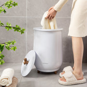 Aquecedor de Toalhas Cubo 20L com 3 Níveis de Aquecimento Temporizador e Desligar Automático Branco