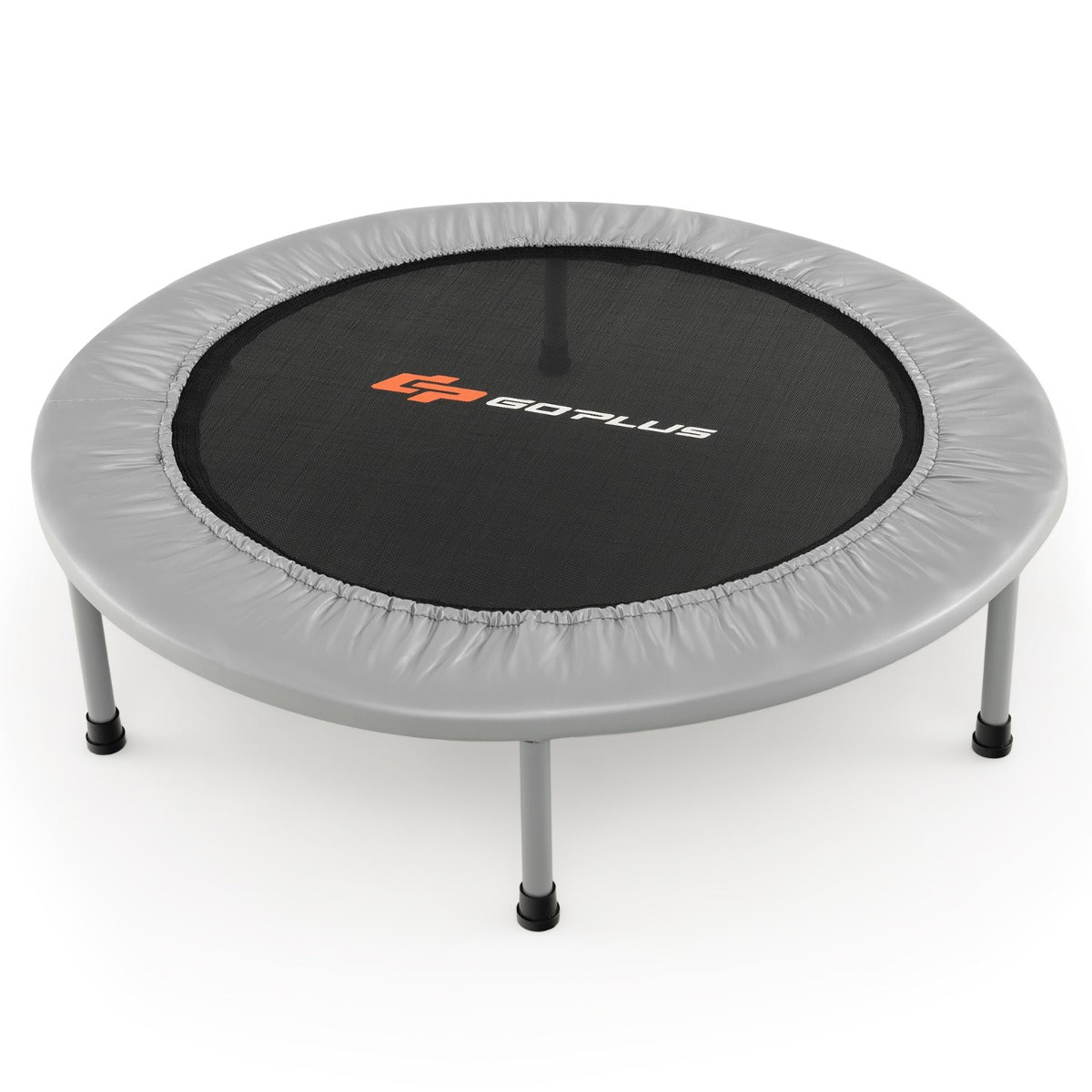 Cama Elástica Dobrável com Almofadas Elásticas e Molas para Cardio Equilíbrio Força 97 x 97 x 22,5 cm Prata
