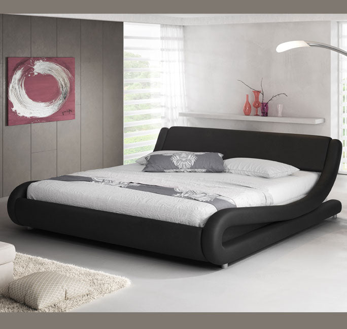 Cama de design Piccione em preto (120x190cm)
