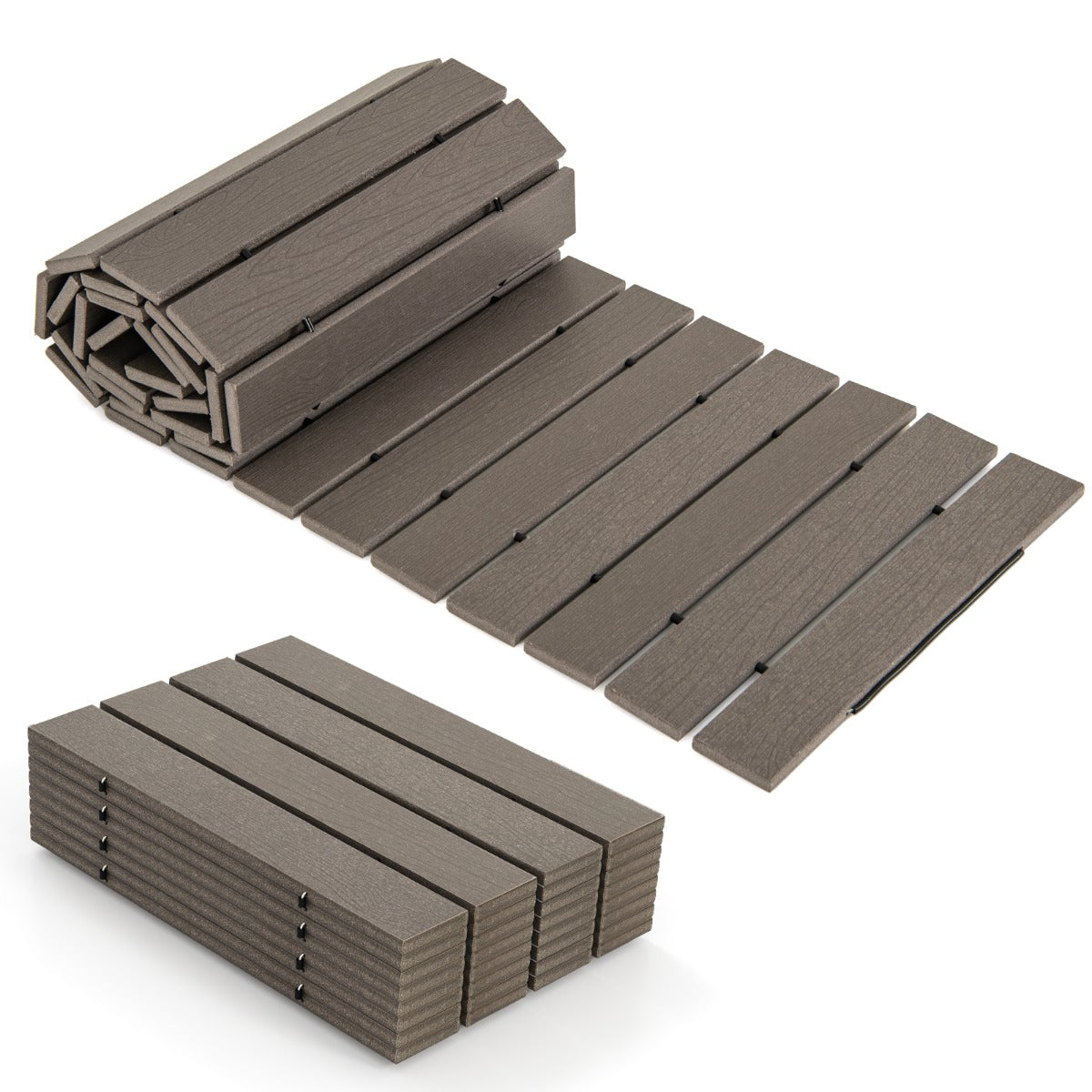 Caminho de Jardim – 242 x 43 x 1,2 cm – Cinzento – HDPE