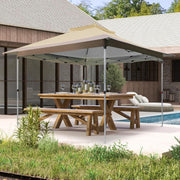 Pérgola de Jardim Dobrável – 3,6 x 3,6 m – Caqui – Tecido Oxford