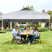 Tenda de Jardim Dobrável com Bolsa de Transporte Cordas de Vento e Estacas Teto Ventilado para Festas 295 x 295 cm Branco