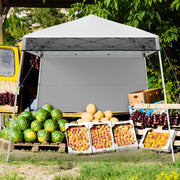 Carpa Plegável 182 x 182 cm com 1 Pared Lateral e Estacas - Branco