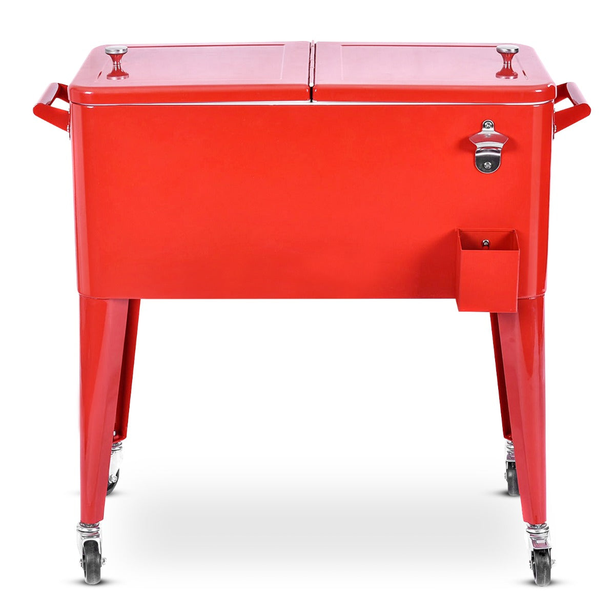 Geleira Refrigeradora Portátil – 76 L – Vermelho – Metal