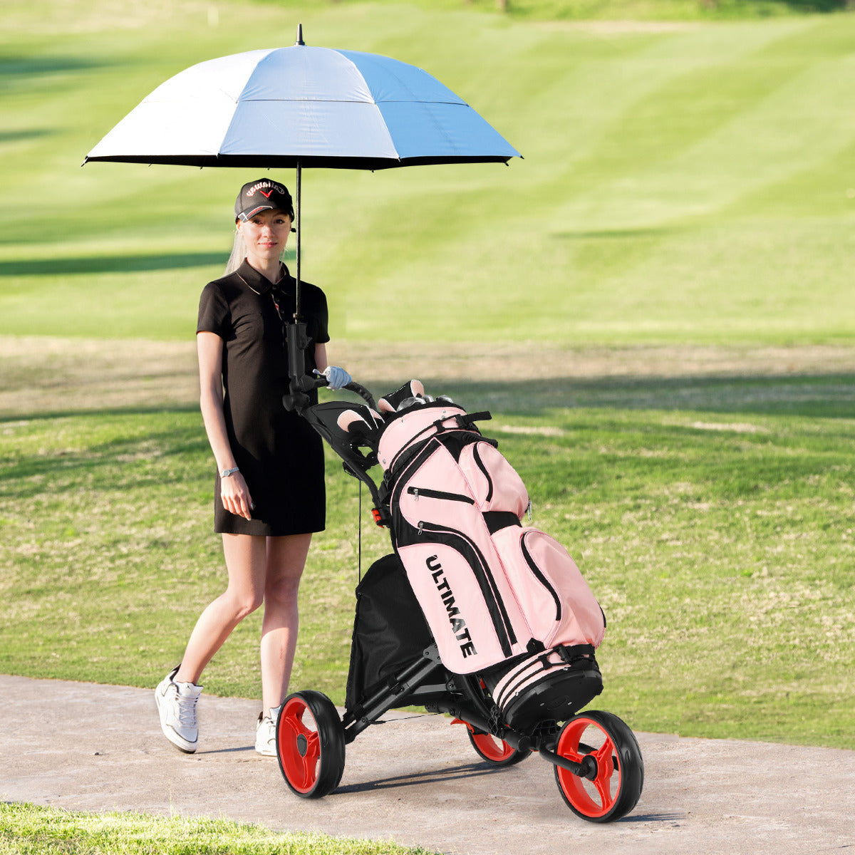 Carrinho de Golfe – 3 rodas – Vermelho – Alumínio