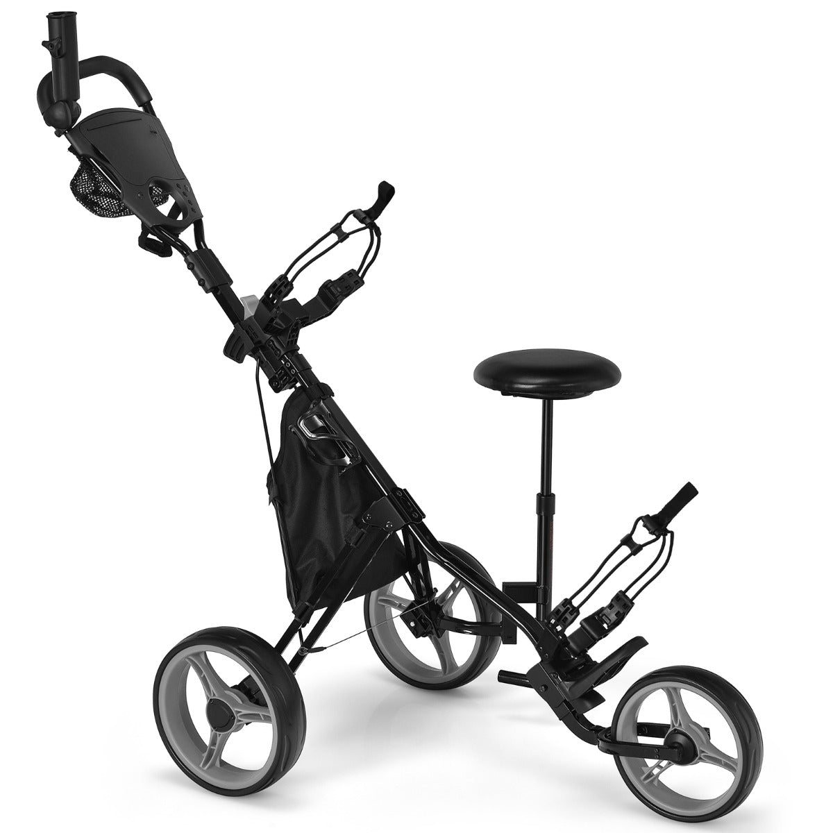 Carrinho de Golfe Dobrável – Cinzento – Aço