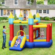 Castelo Insuflável com Piscina e 100 Bolas Tobogã Brinquedo Perfeito para Crianças com Compressor 301 x 313 x 245 cm