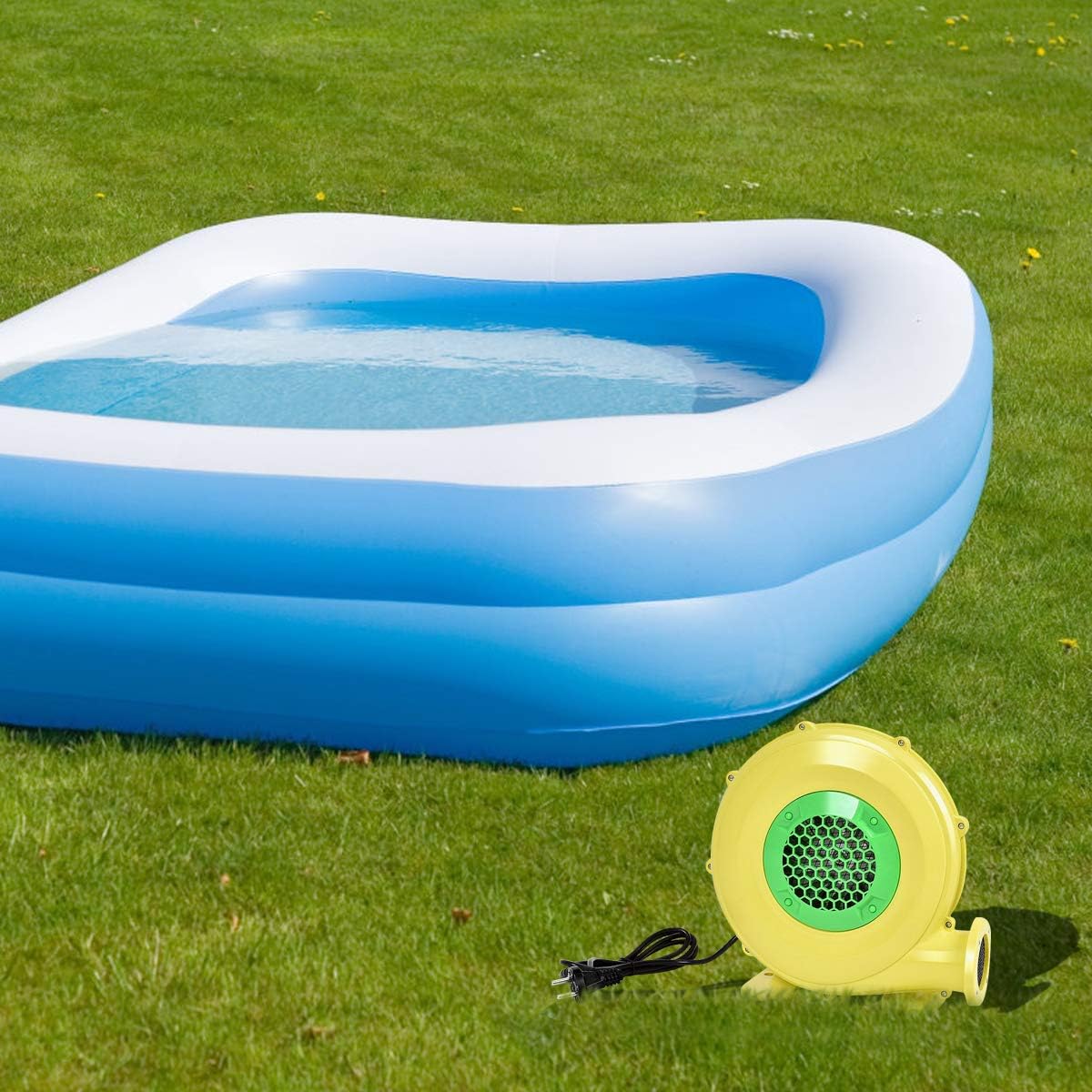 Bomba de Ar 450 W Castillo 220-240V Para Todos os Tipos de Insufláveis Grandes Brinquedos Insufláveis Ventilador Radial Amarelo