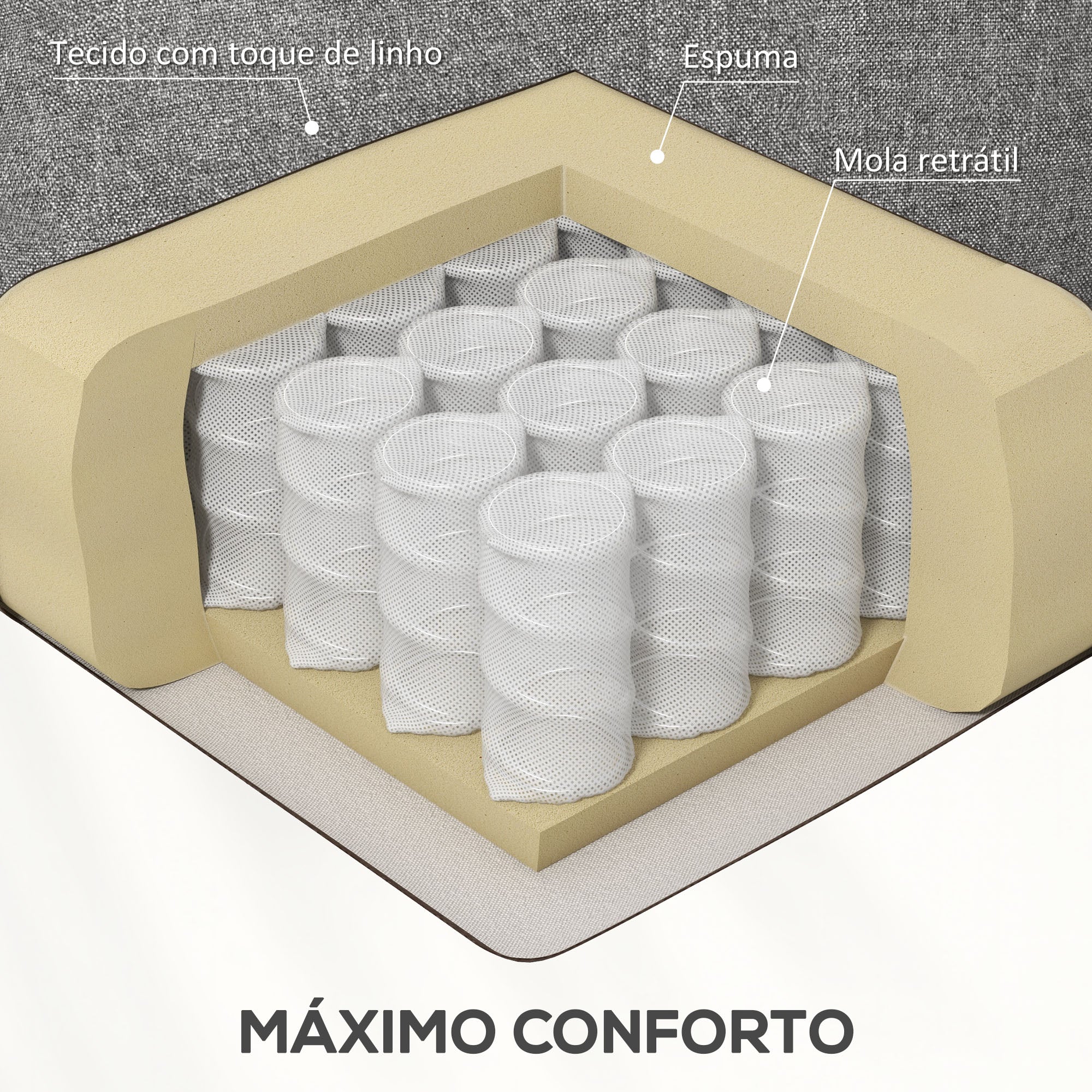 Poltrona Relax Reclinável Elétrica Cinzento 66x90x96 cm
