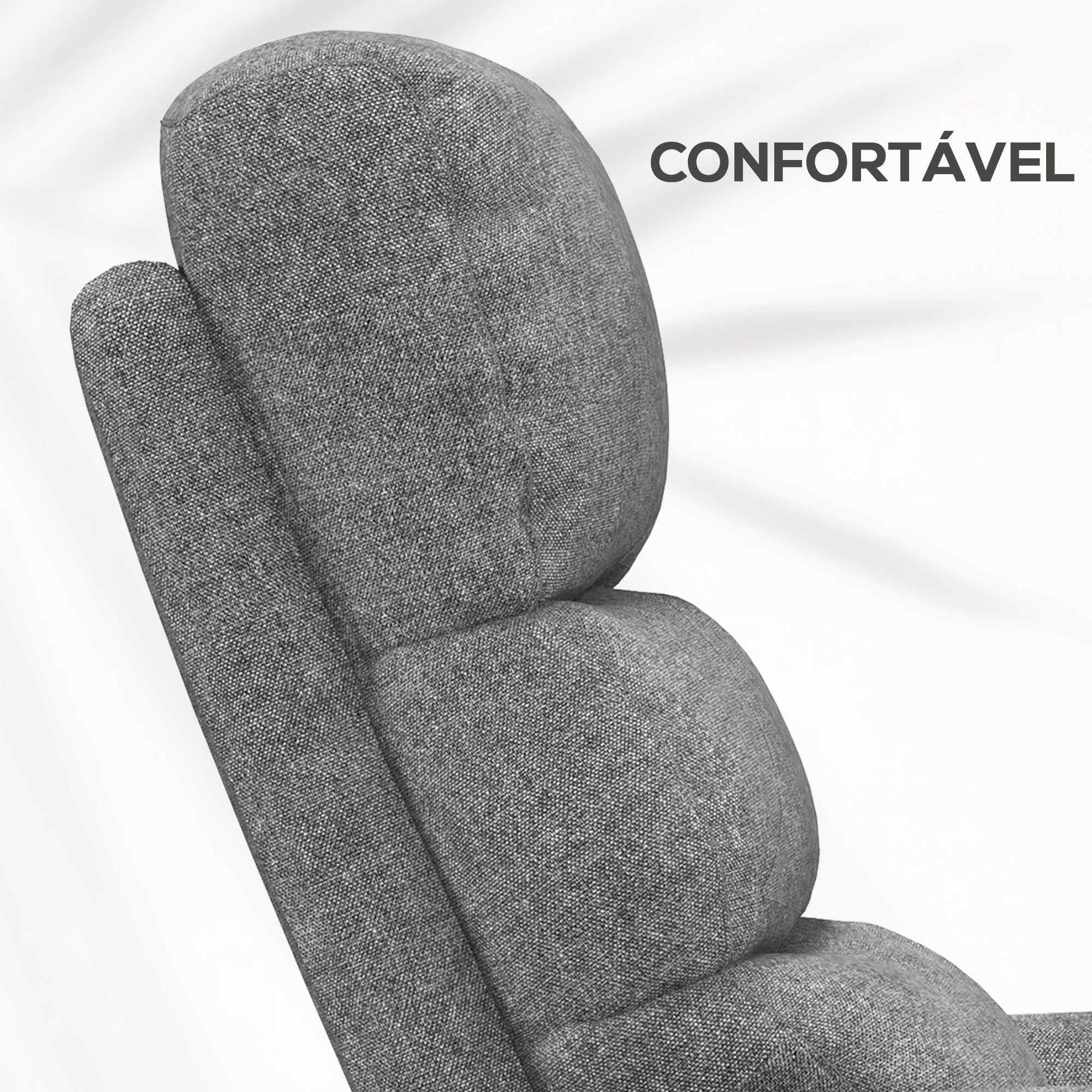 Poltrona Relax Reclinável Elétrica Cinzento 66x90x96 cm