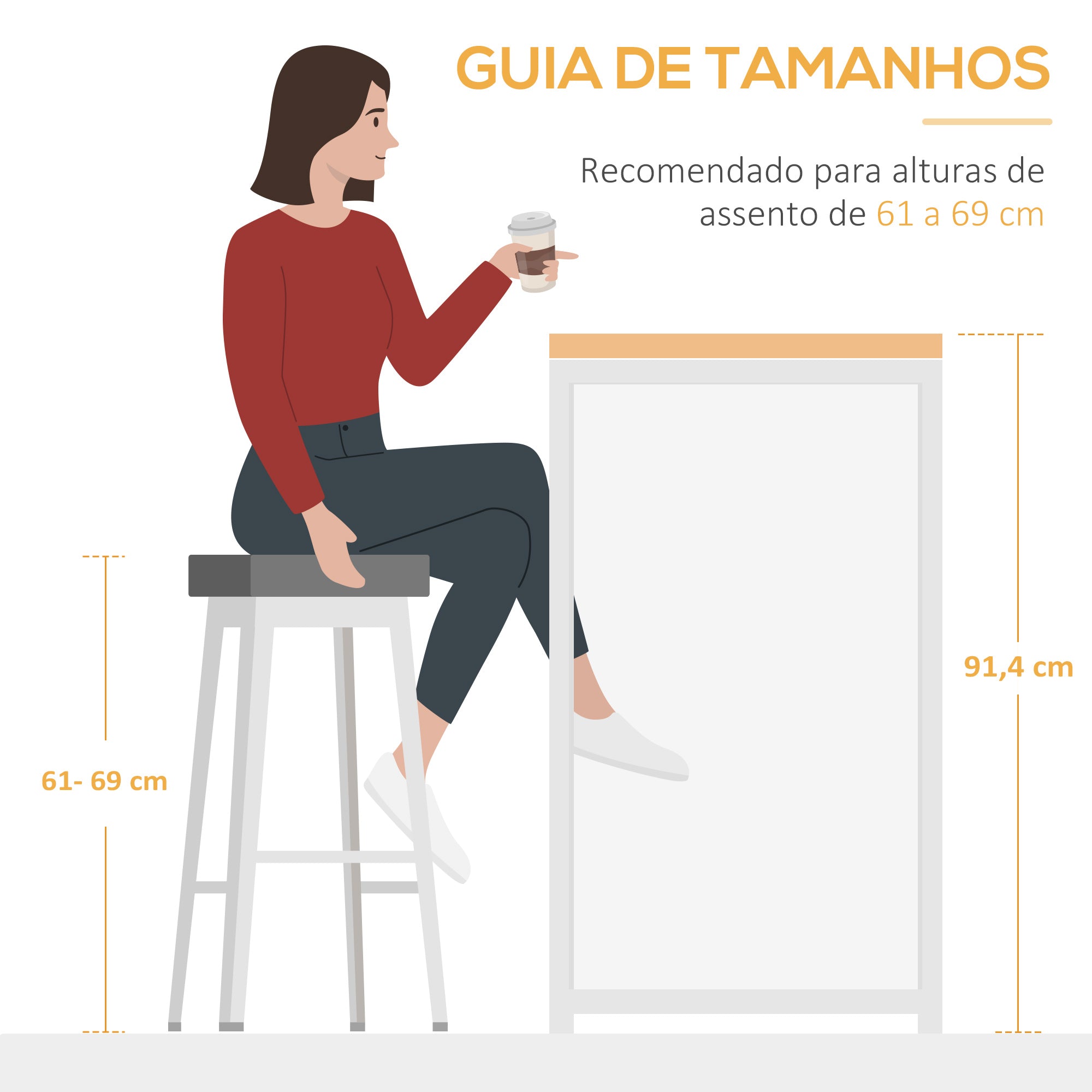 Mesa de Bar Extensível com 3 Prateleiras de Armazenamento - Marrom 120x76x91,4 cm