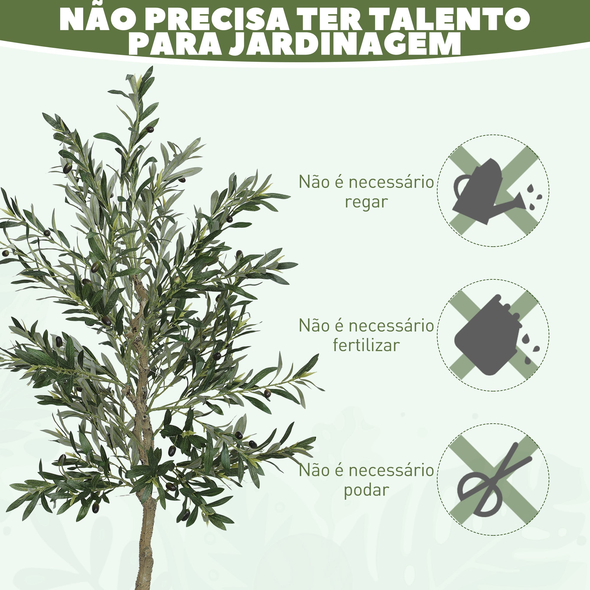 Planta Artificial Decorativa Verde 180 cm Ø15x180 cm