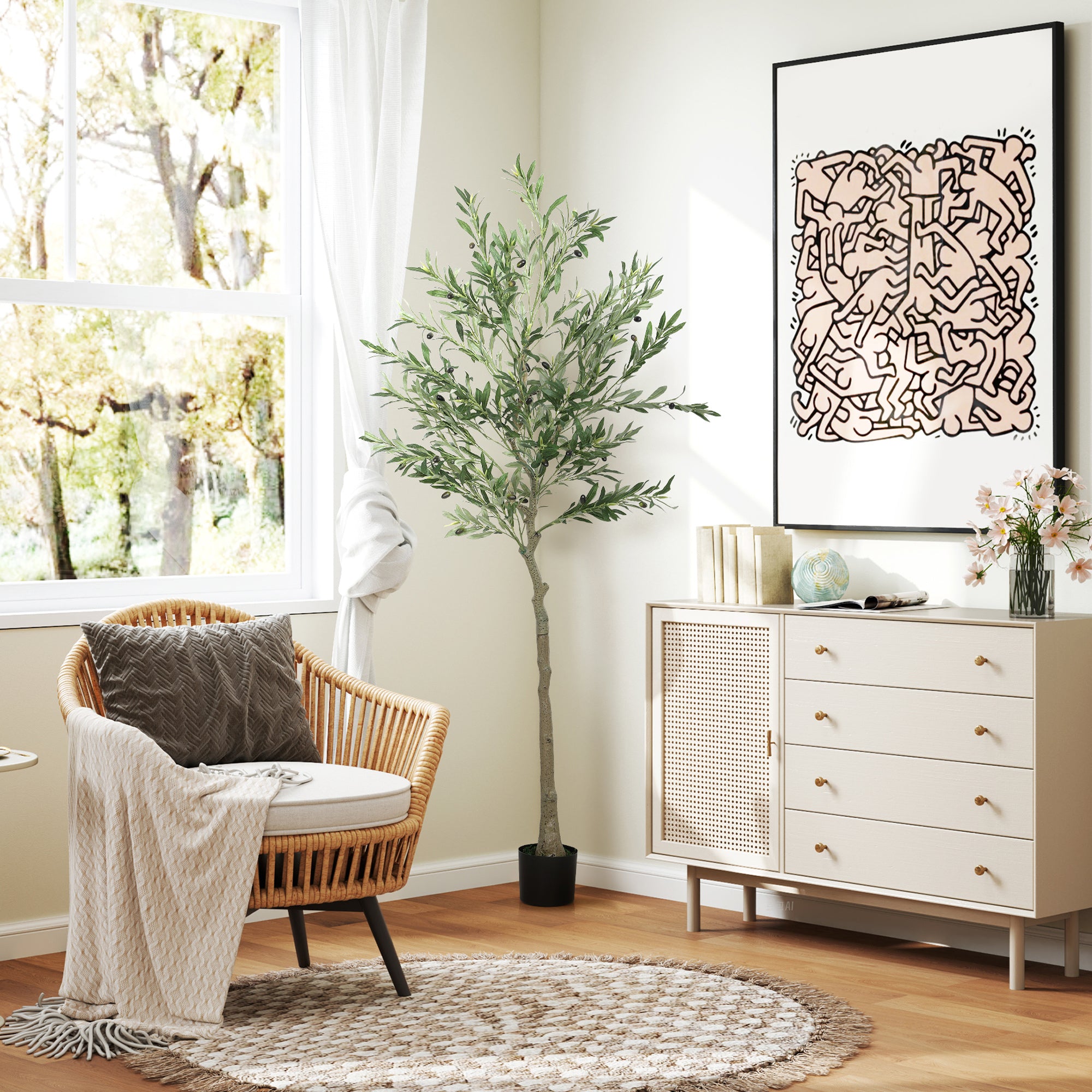 Planta Artificial Decorativa Verde 180 cm Ø15x180 cm