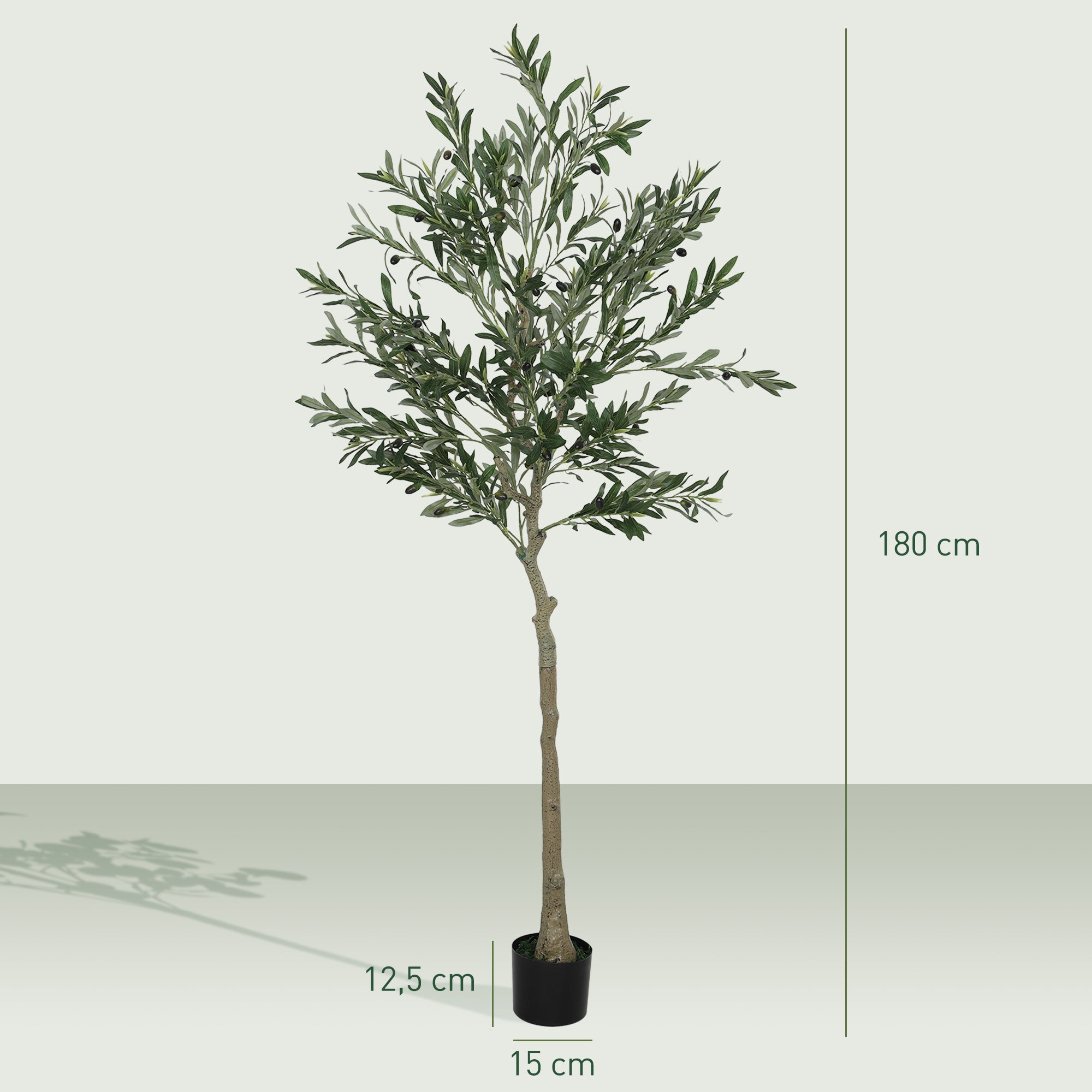 Planta Artificial Decorativa Verde 180 cm Ø15x180 cm